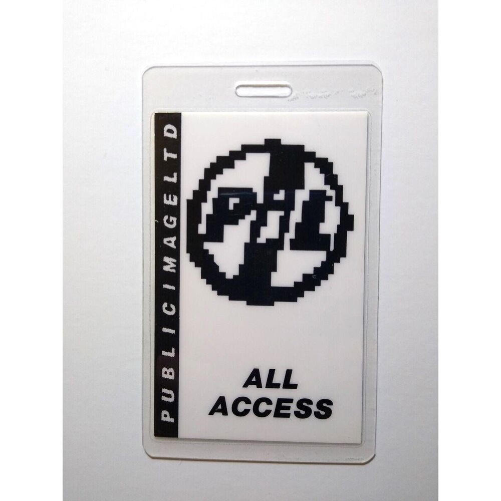 PIL Public Image Ltd Backstage Pass Punk Rock Post-Punk Orig. 1989 Johnny Lydon
